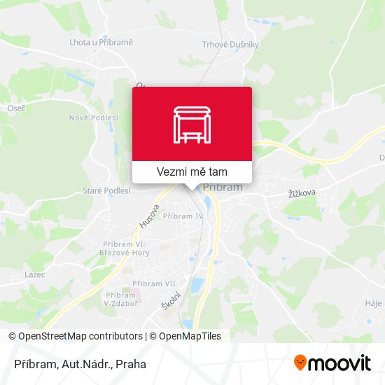 Příbram, Aut.Nádr. mapa