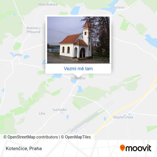 Kotenčice mapa