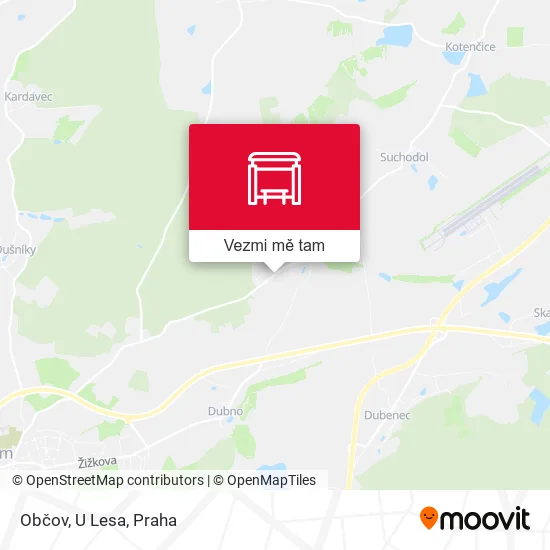 Občov, U Lesa mapa