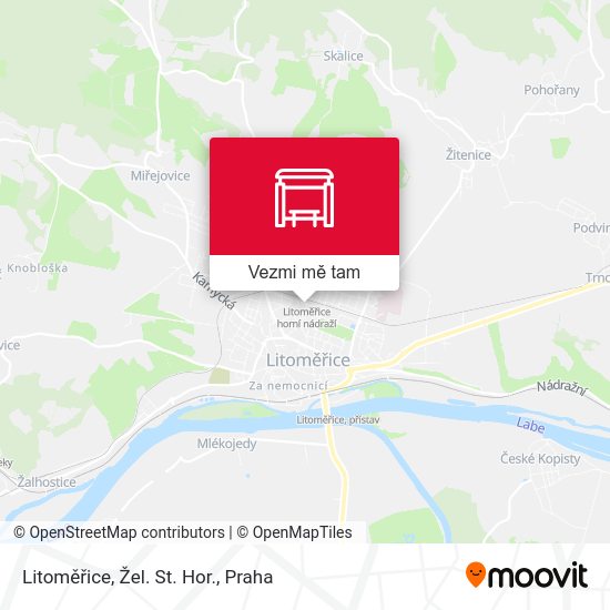 Litoměřice, Žel. St. Hor. mapa