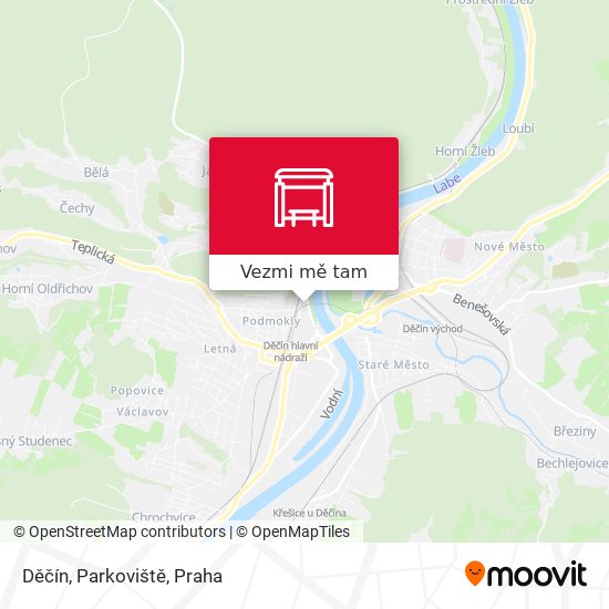 Děčín, Parkoviště mapa