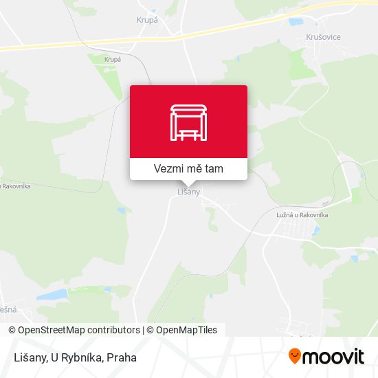 Lišany, U Rybníka mapa