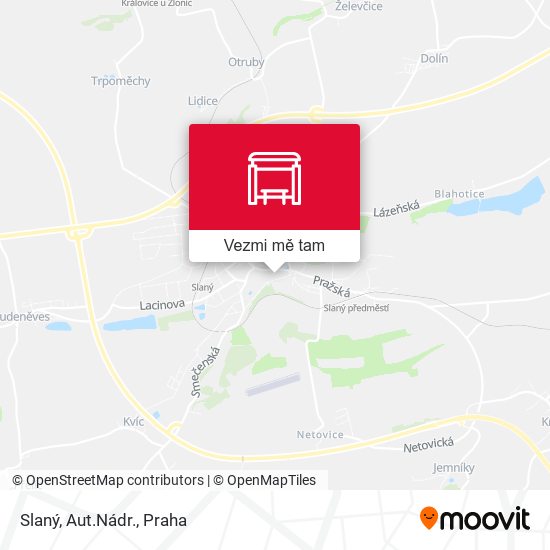 Slaný, Aut.Nádr. mapa