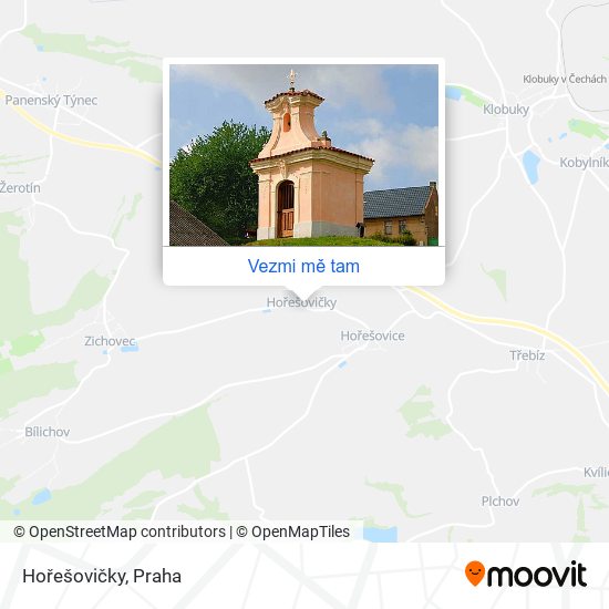 Hořešovičky mapa