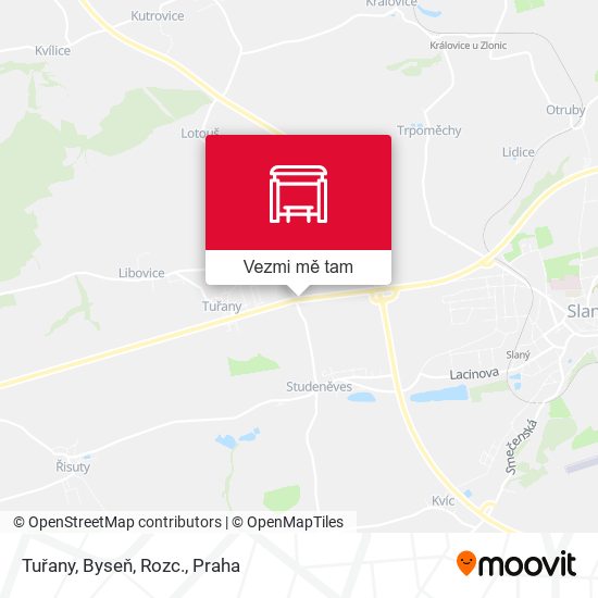 Tuřany, Byseň, Rozc. mapa
