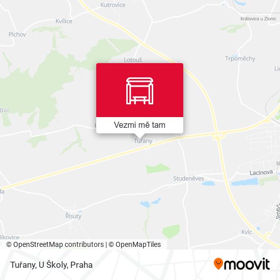 Tuřany, U Školy mapa
