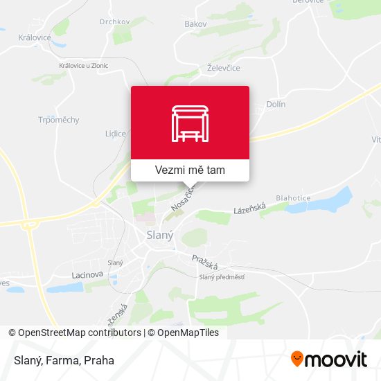 Slaný, Farma mapa