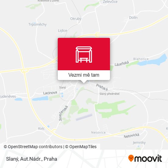 Slaný, Aut.Nádr. mapa