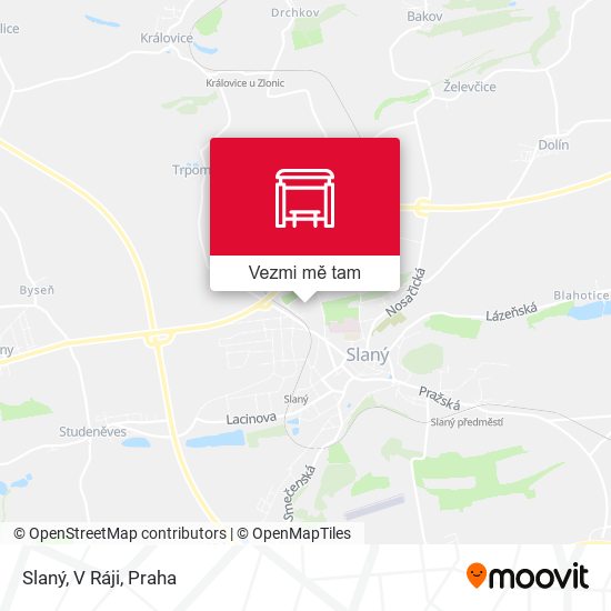 Slaný, V Ráji mapa