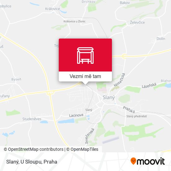 Slaný, U Sloupu mapa