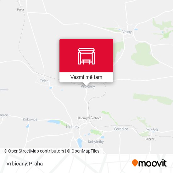 Vrbičany mapa