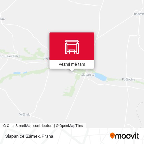Šlapanice, Zámek mapa