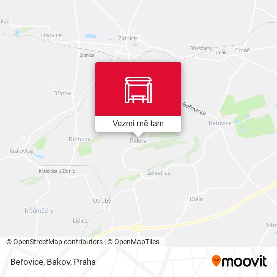 Beřovice, Bakov mapa