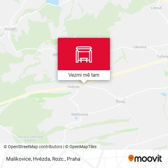 Malíkovice, Hvězda, Rozc. mapa