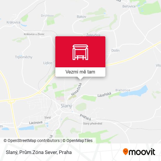 Slaný, Prům.Zóna Sever mapa