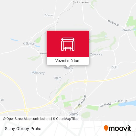 Slaný, Otruby mapa
