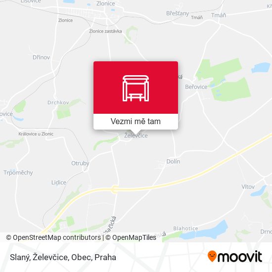 Slaný, Želevčice, Obec mapa