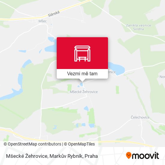 Mšecké Žehrovice, Markův Rybník mapa
