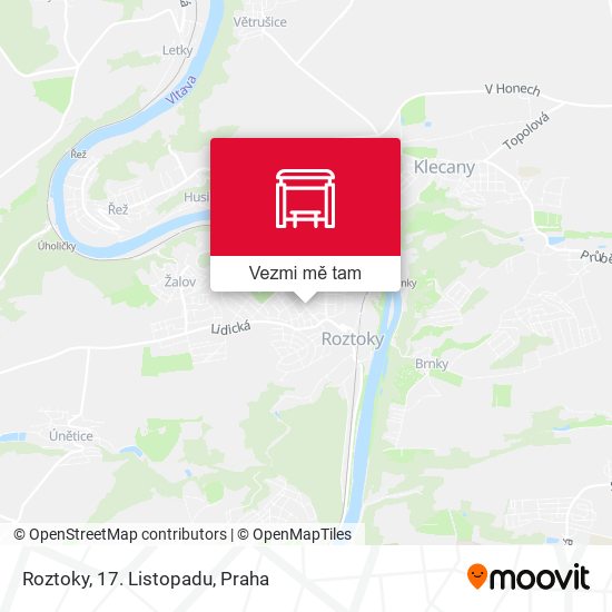 Roztoky, 17. Listopadu mapa