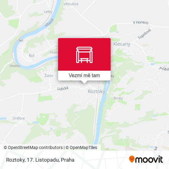 Roztoky, 17. Listopadu mapa