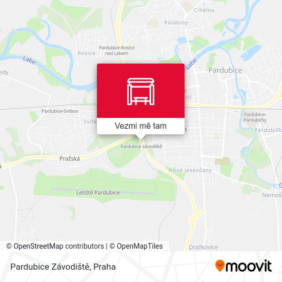 Pardubice Závodiště mapa