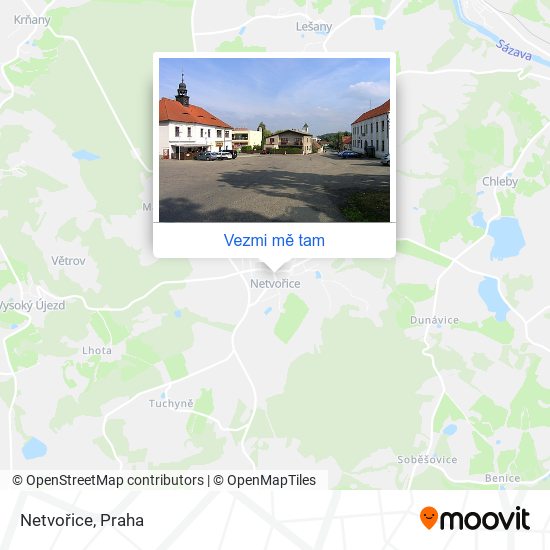 Netvořice mapa