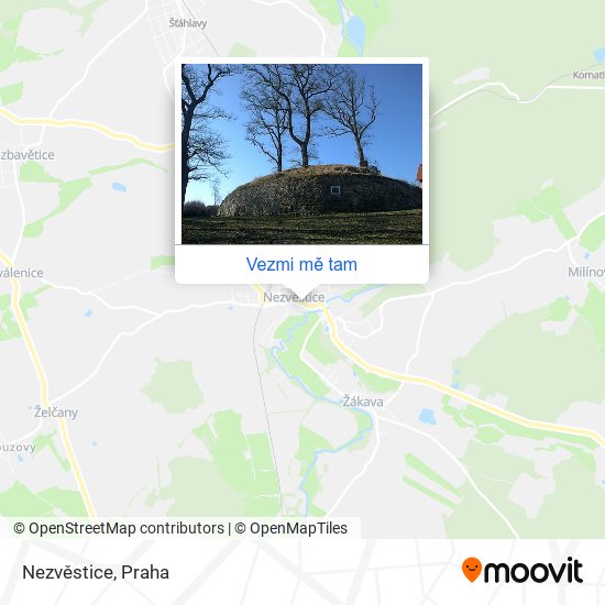 Nezvěstice mapa
