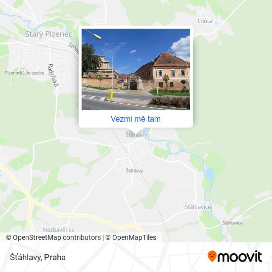 Šťáhlavy mapa