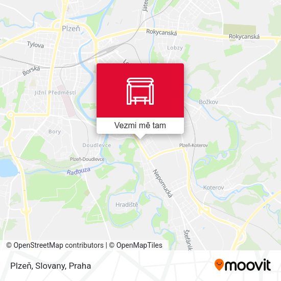 Plzeň, Slovany mapa