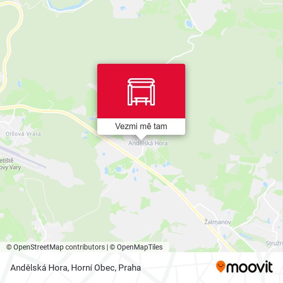 Andělská Hora, Horní Obec mapa