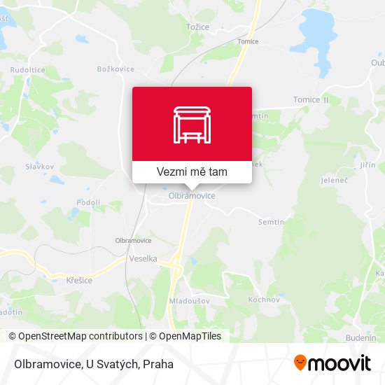 Olbramovice, U Svatých mapa