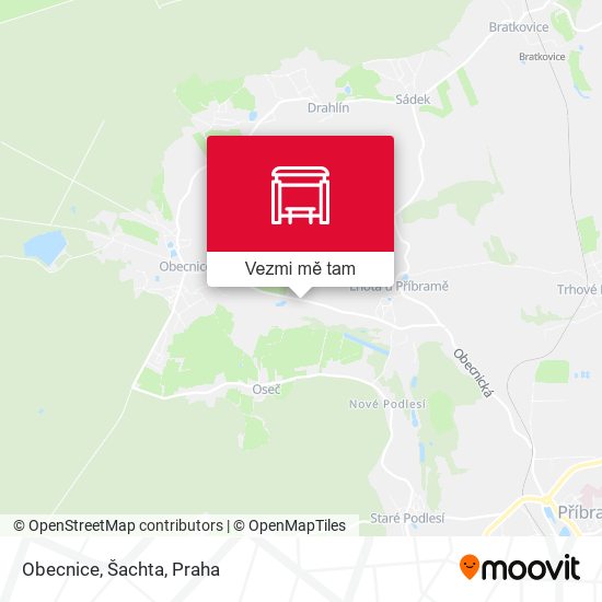 Obecnice, Šachta mapa