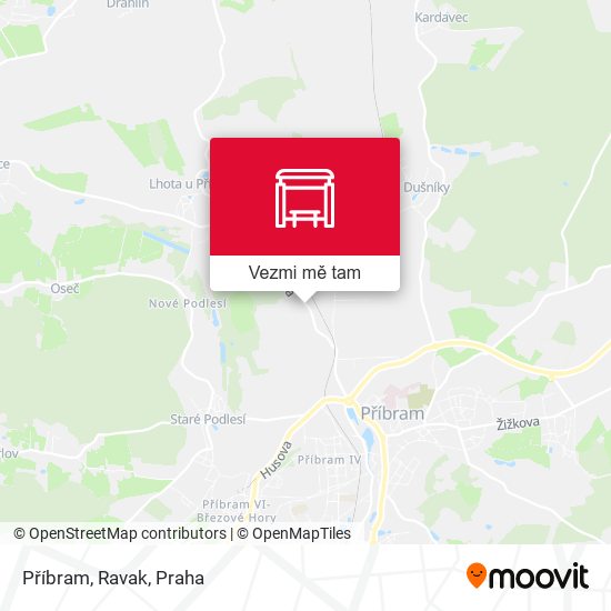 Příbram, Ravak mapa