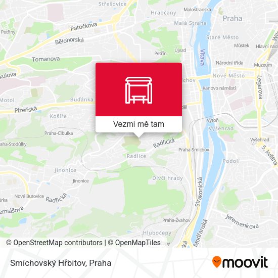 Smíchovský Hřbitov mapa
