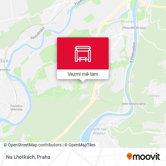 Na Lhotkách mapa