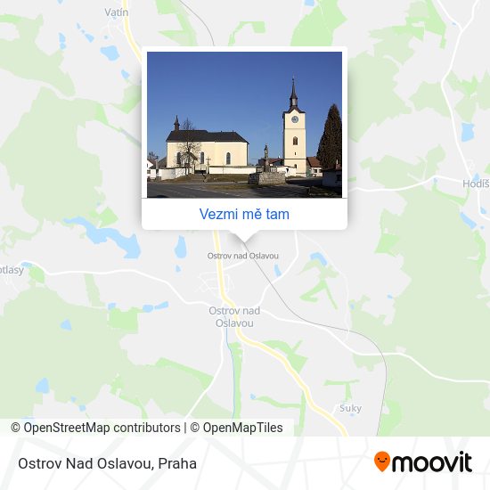 Ostrov Nad Oslavou mapa