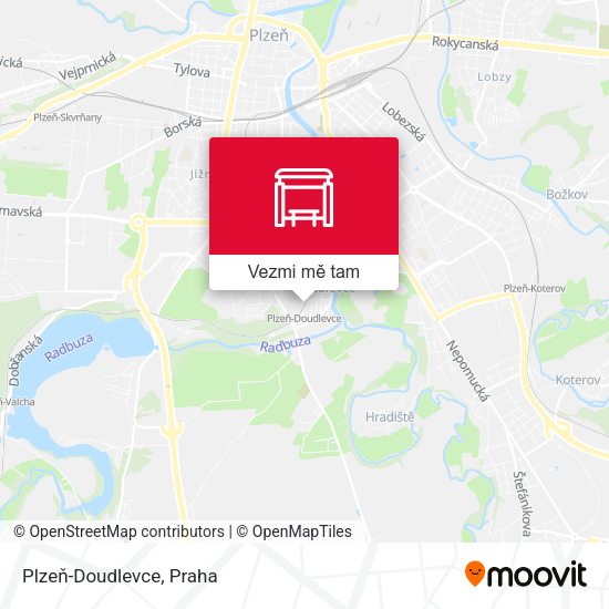 Plzeň-Doudlevce mapa