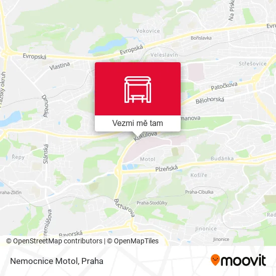 Nemocnice Motol mapa