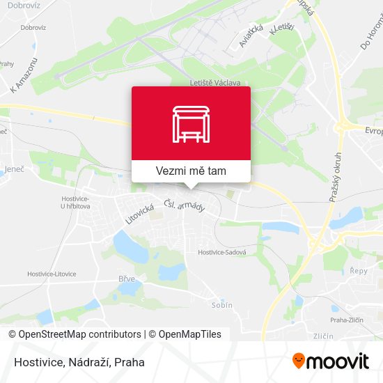 Hostivice, Nádraží mapa