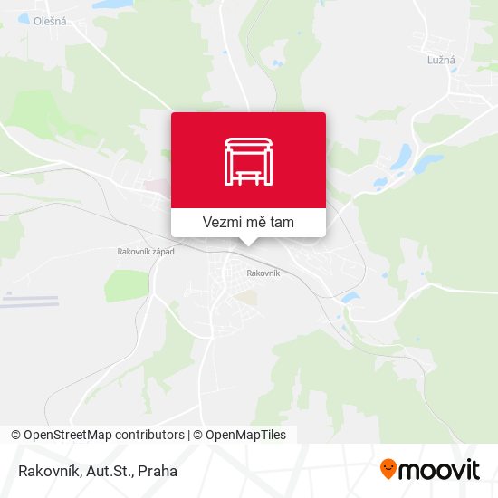 Rakovník, Aut.St. mapa
