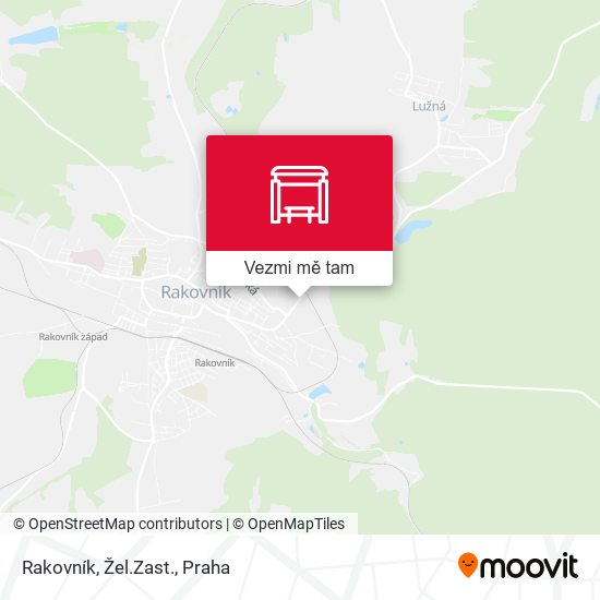 Rakovník, Žel.Zast. mapa