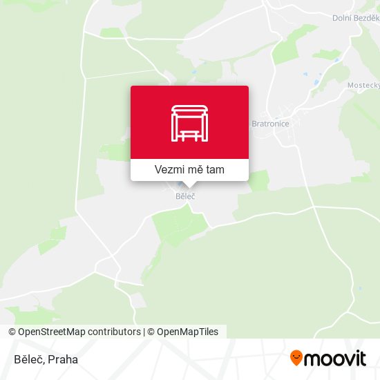 Běleč mapa