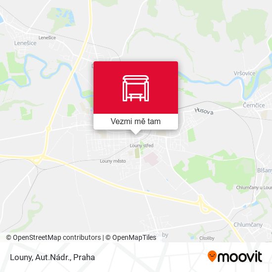 Louny, Aut.Nádr. mapa
