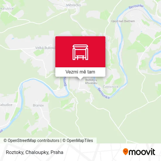 Roztoky, Chaloupky mapa