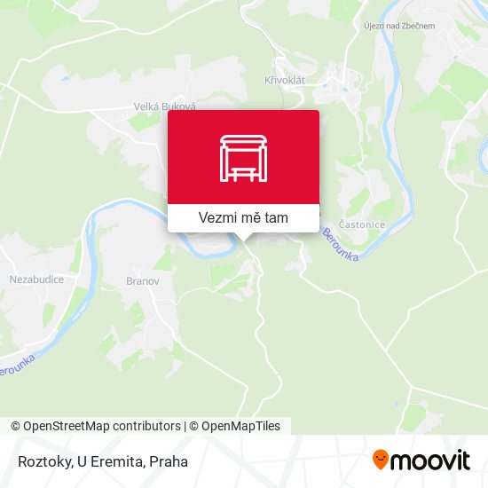 Roztoky, U Eremita mapa