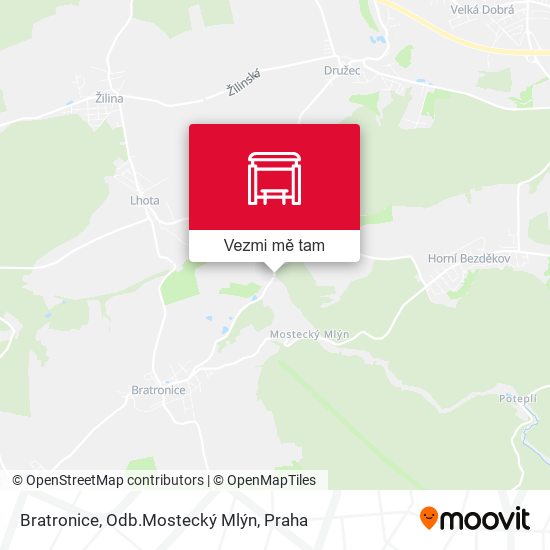 Bratronice, Odb.Mostecký Mlýn mapa