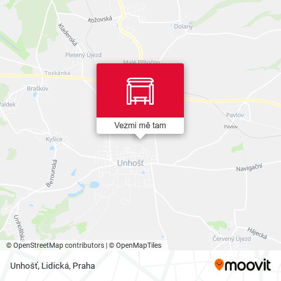 Unhošť, Lidická mapa