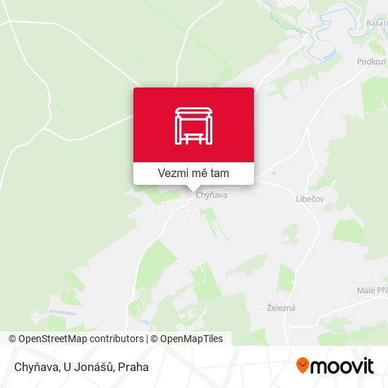 Chyňava, U Jonášů mapa