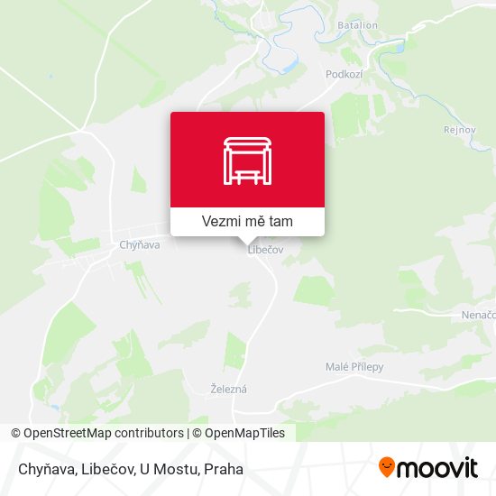 Chyňava, Libečov, U Mostu mapa