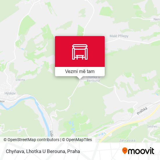 Chyňava, Lhotka U Berouna mapa